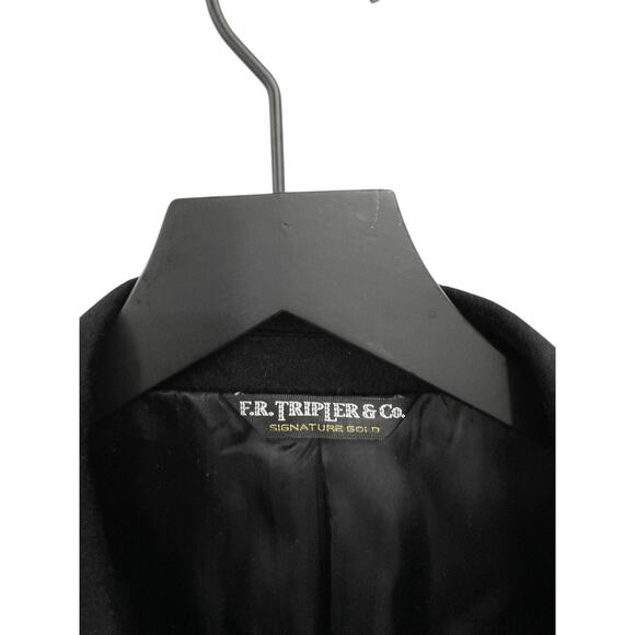 F.R. Triplet & Co Cashmere Overcoat Coat Black Size 46R - Picture 8 of 12
